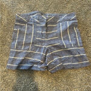 LOFT Blue and Cream Shorts